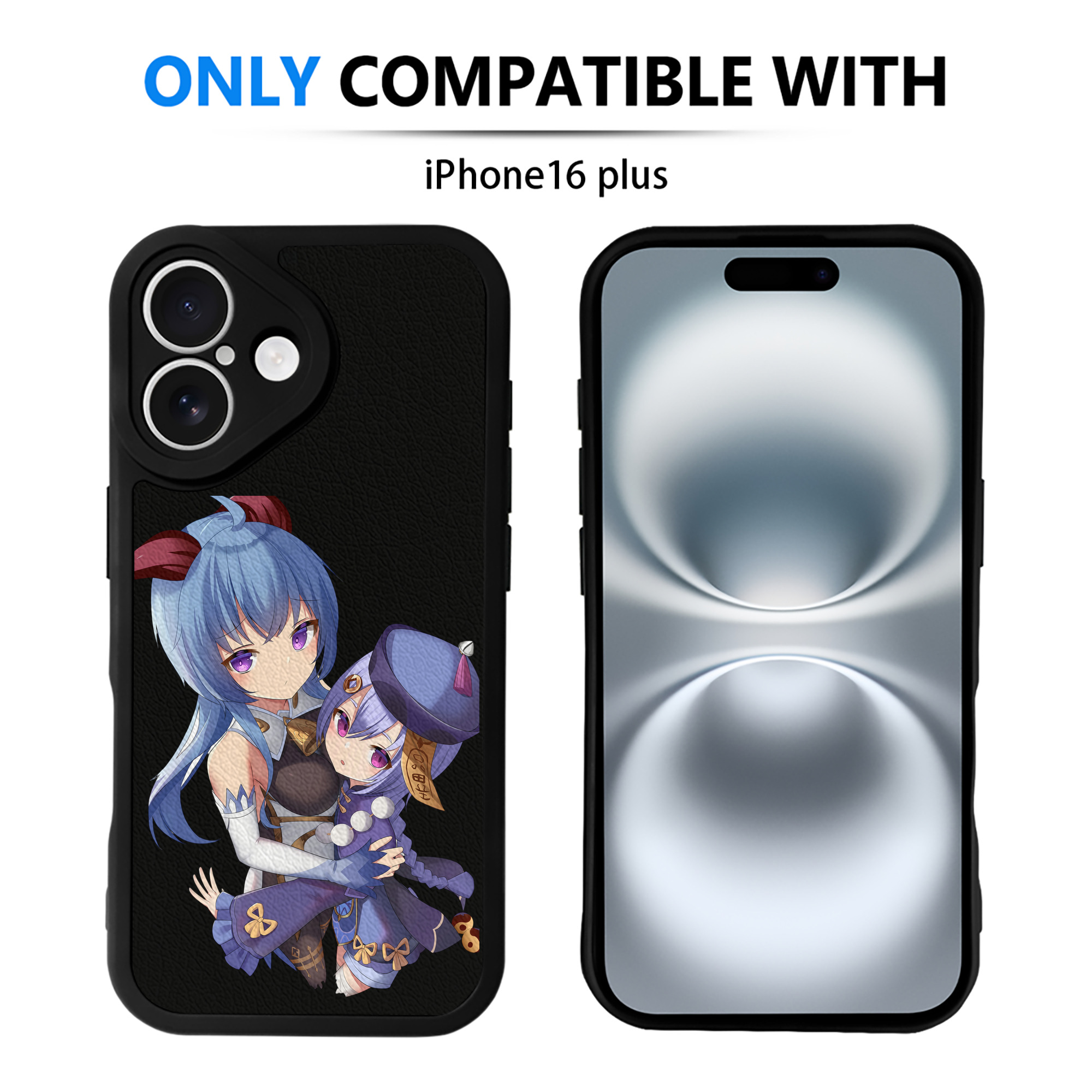 げんし神 甘雨 かんう genshin Ganyu 【iPhone 16シリーズ対応】シリコンスマホケース（レザー調） 材質：シリコン